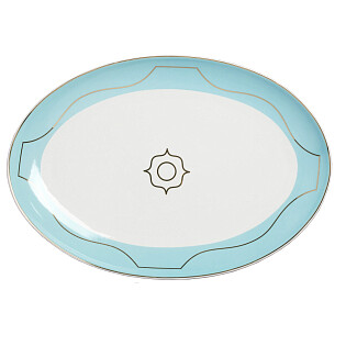 Овальное блюдо Turquoise Veil Большое