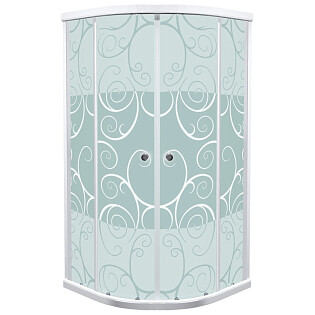 Душевая кабина четверть круга с низким поддоном 100х100 см узоры Triton &quot;Стандарт А&quot; Щ0000030291