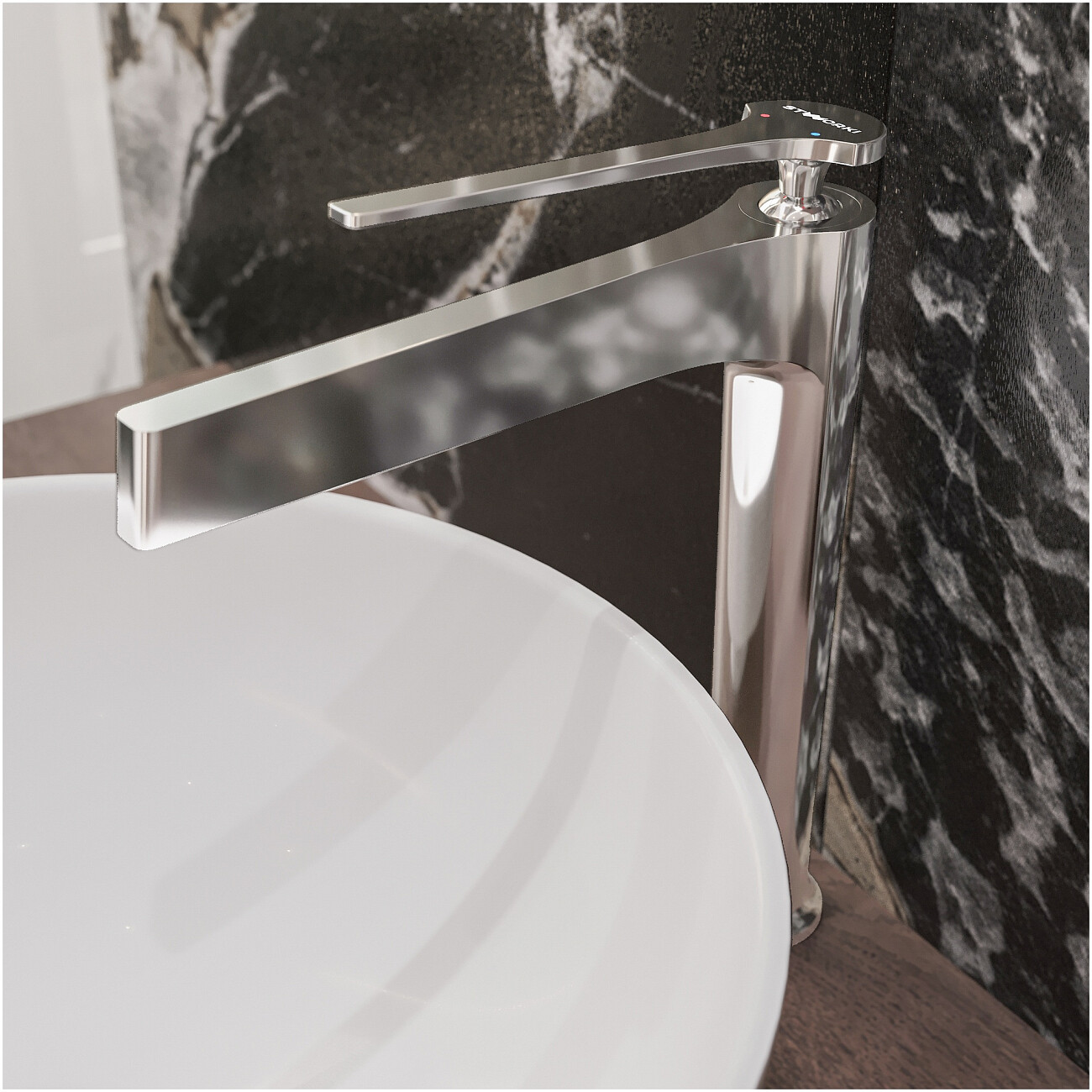 Смеситель для раковины однорычажный хром Stworki "Аулум" S06020CR хром - изображение 5