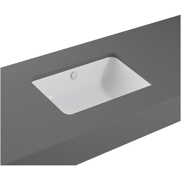 Раковина встраиваемая фарфоровая прямоугольная 37х55 см белая VitrA S20 7475B003-0618 - изображение 1