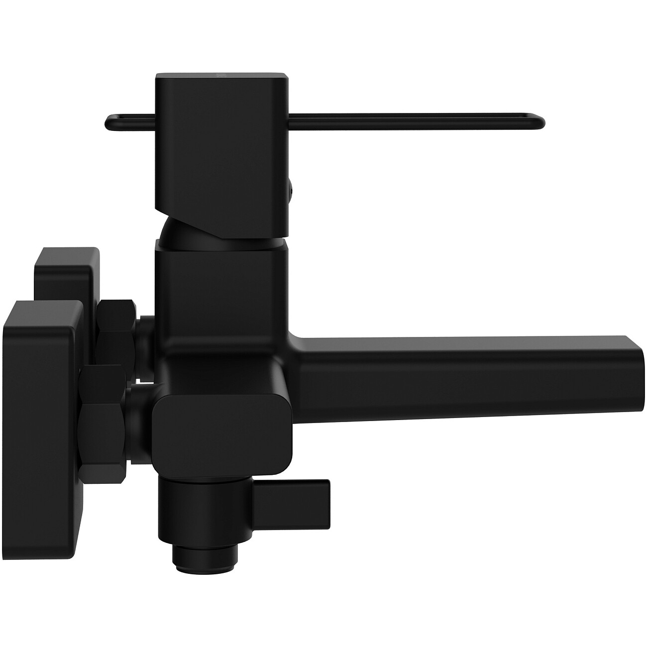 Смеситель для ванны с душем настенный черный Stworki "Брамминг" S40100BK - изображение 7