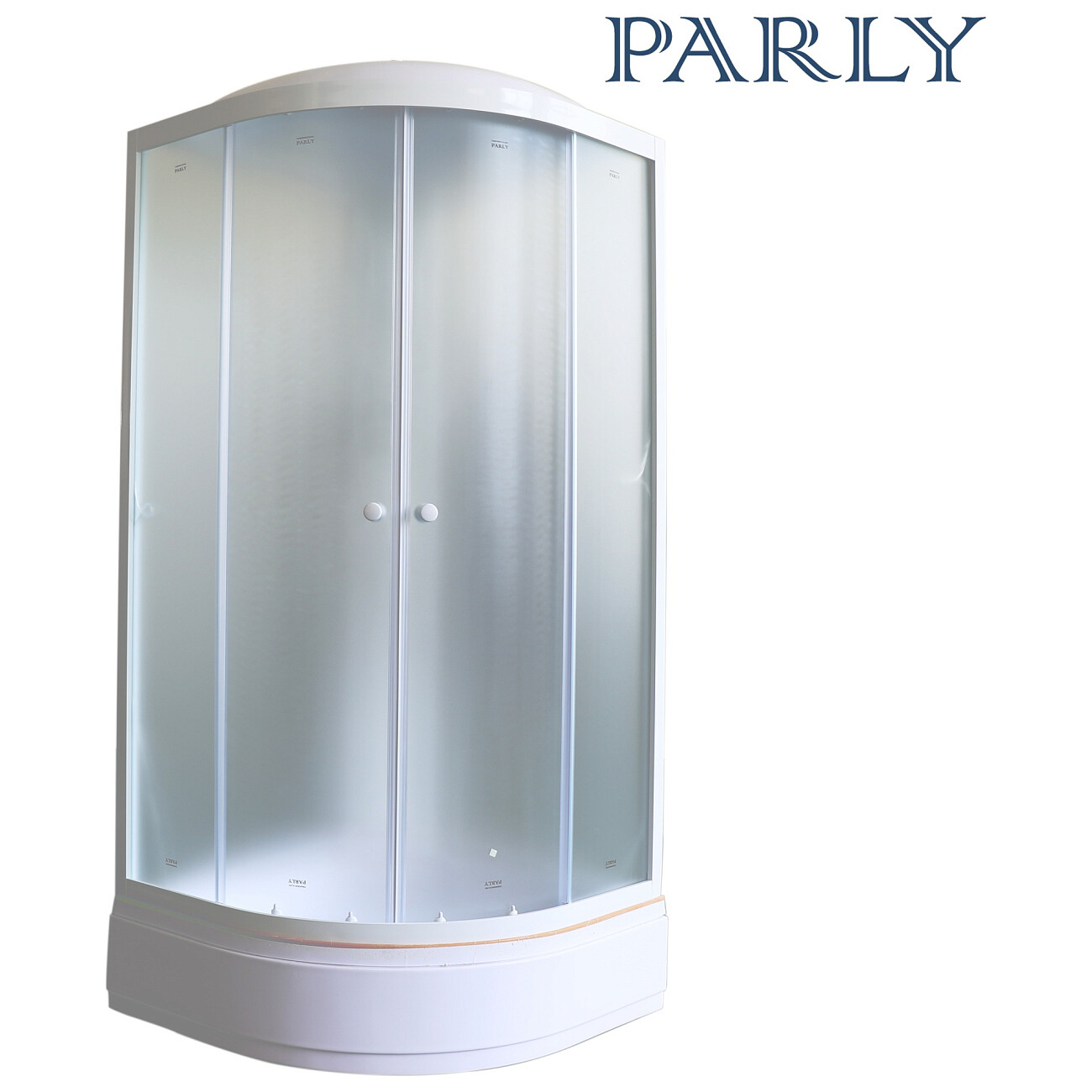 Душевая кабина четверть круга со средним поддоном 90х90 см белая Parly EFM921 - изображение 2