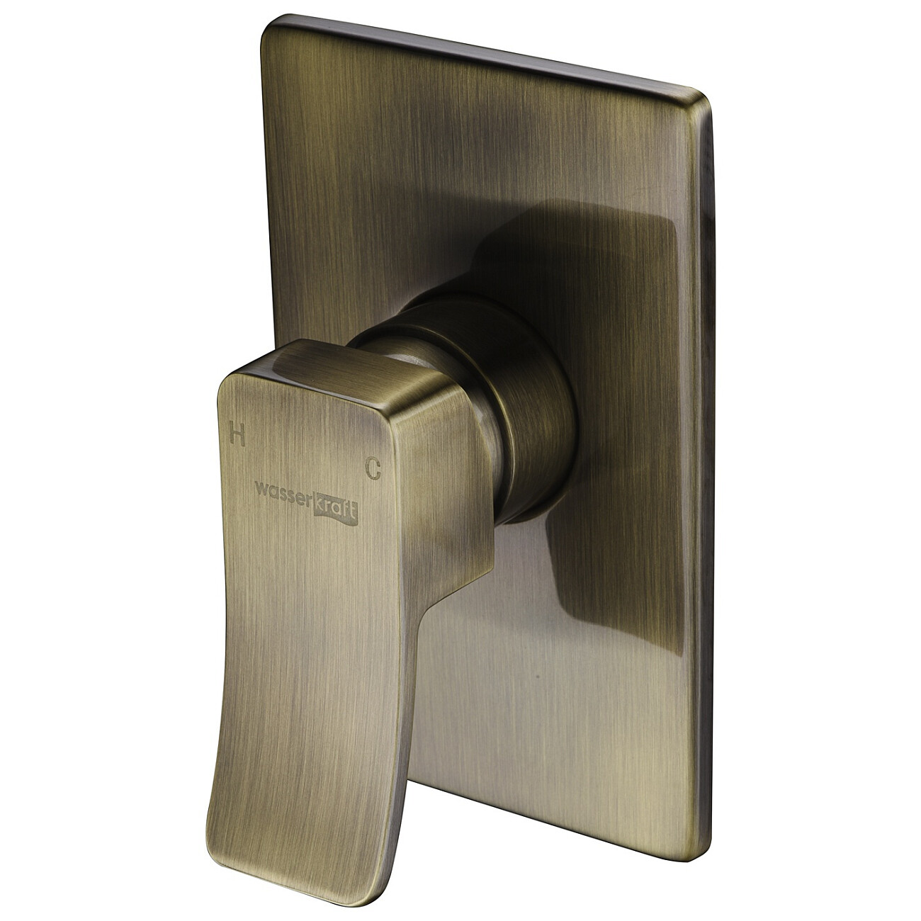 Смеситель для душа встраиваемый из латуни светлая бронза Wasserkraft 1651 - изображение 3