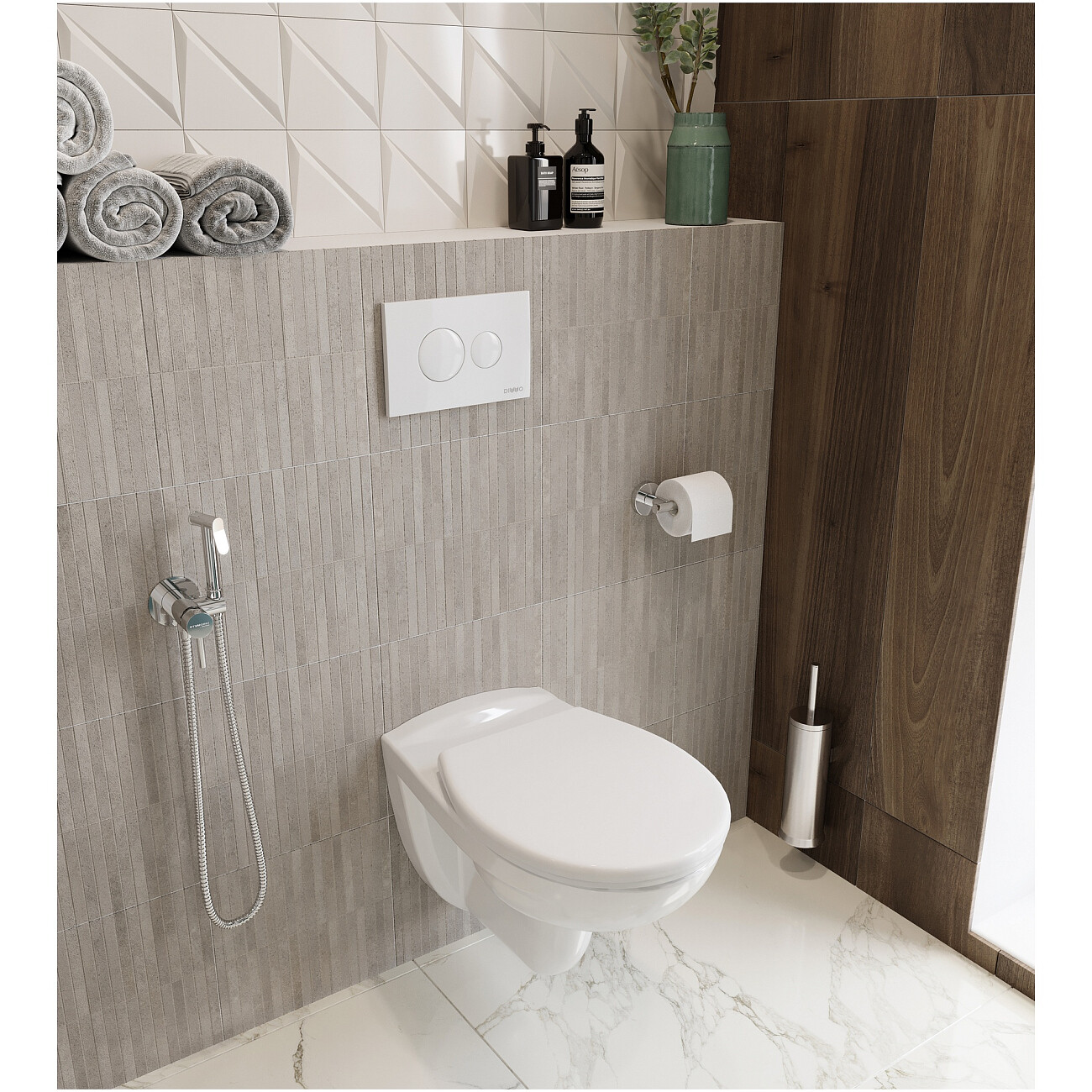 Унитаз подвесной овальный безободковый белый Diwo "Анапа" 7855N003-0079, 804-003-701 - изображение 9