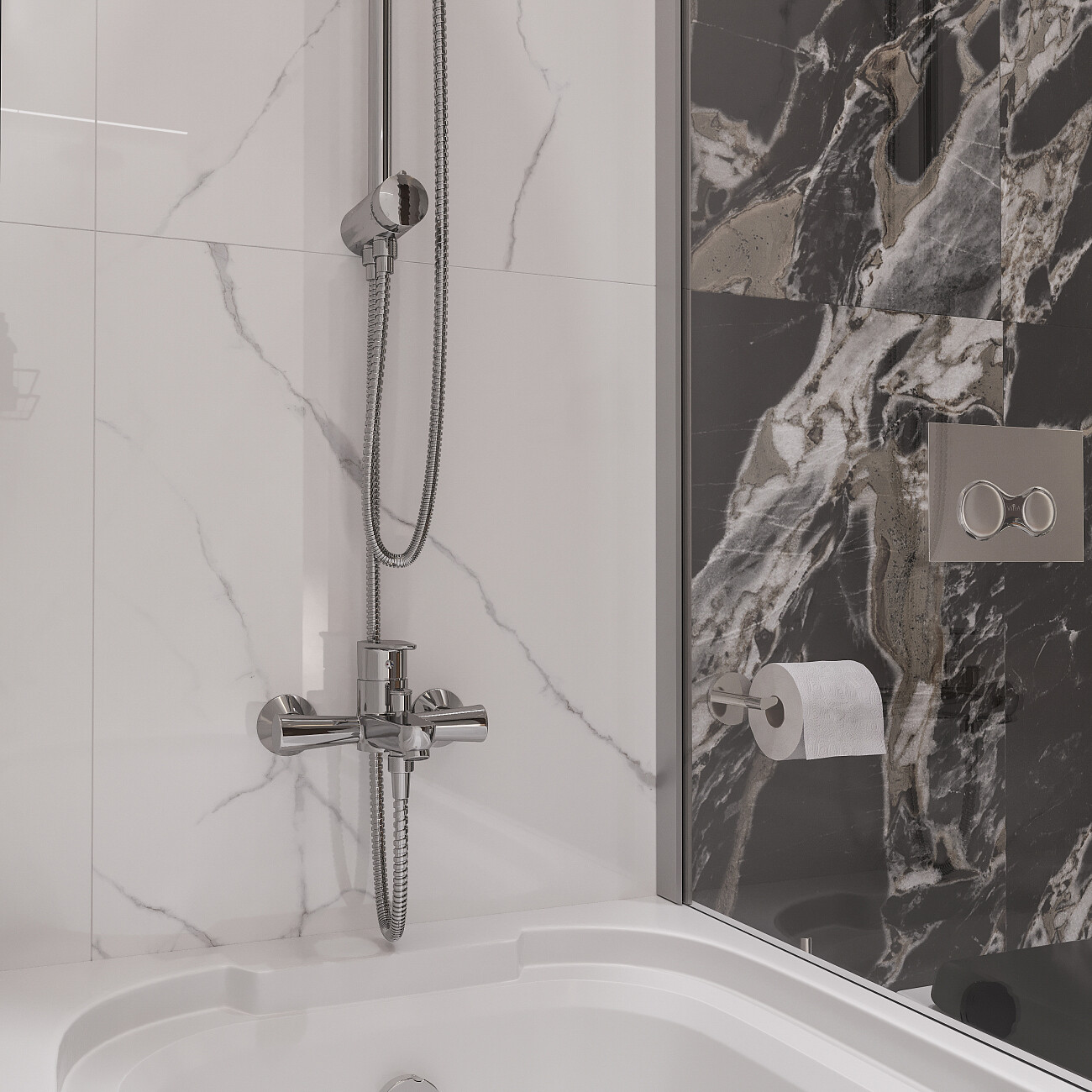 Смеситель для ванны и душа хром Diwo "Углич" UG-02cr - изображение 3