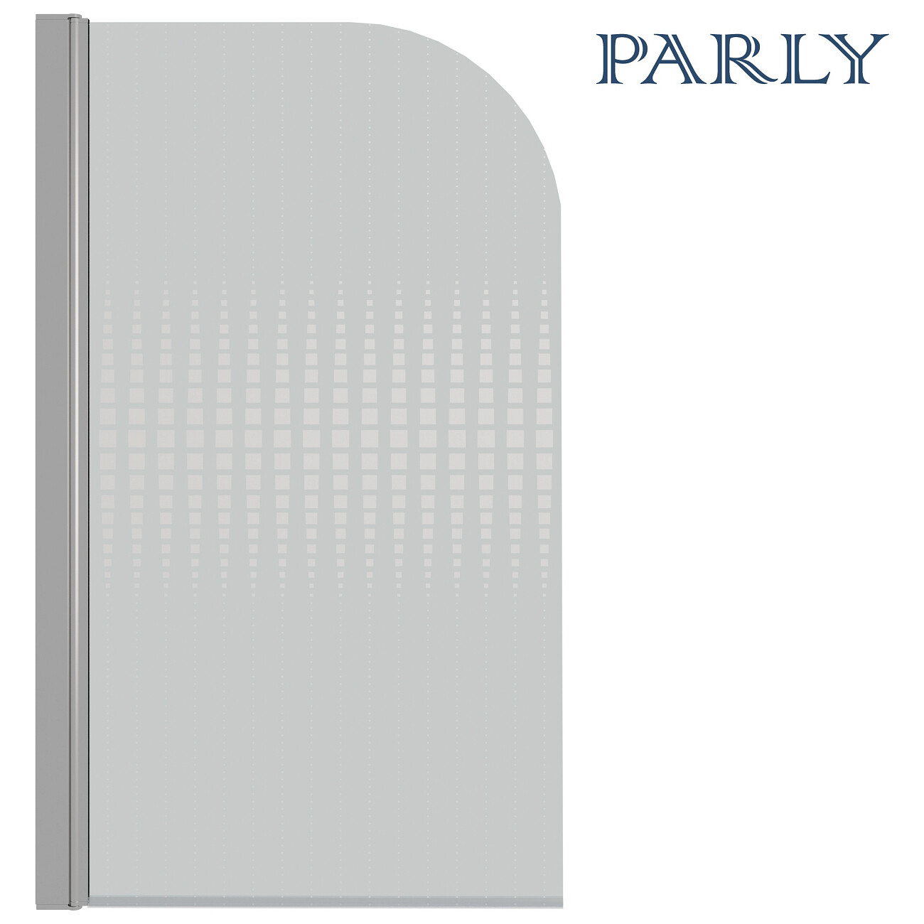 Шторка на ванну распашная стеклянная 130х75 см прозрачная, хром Parly F04 - изображение 2