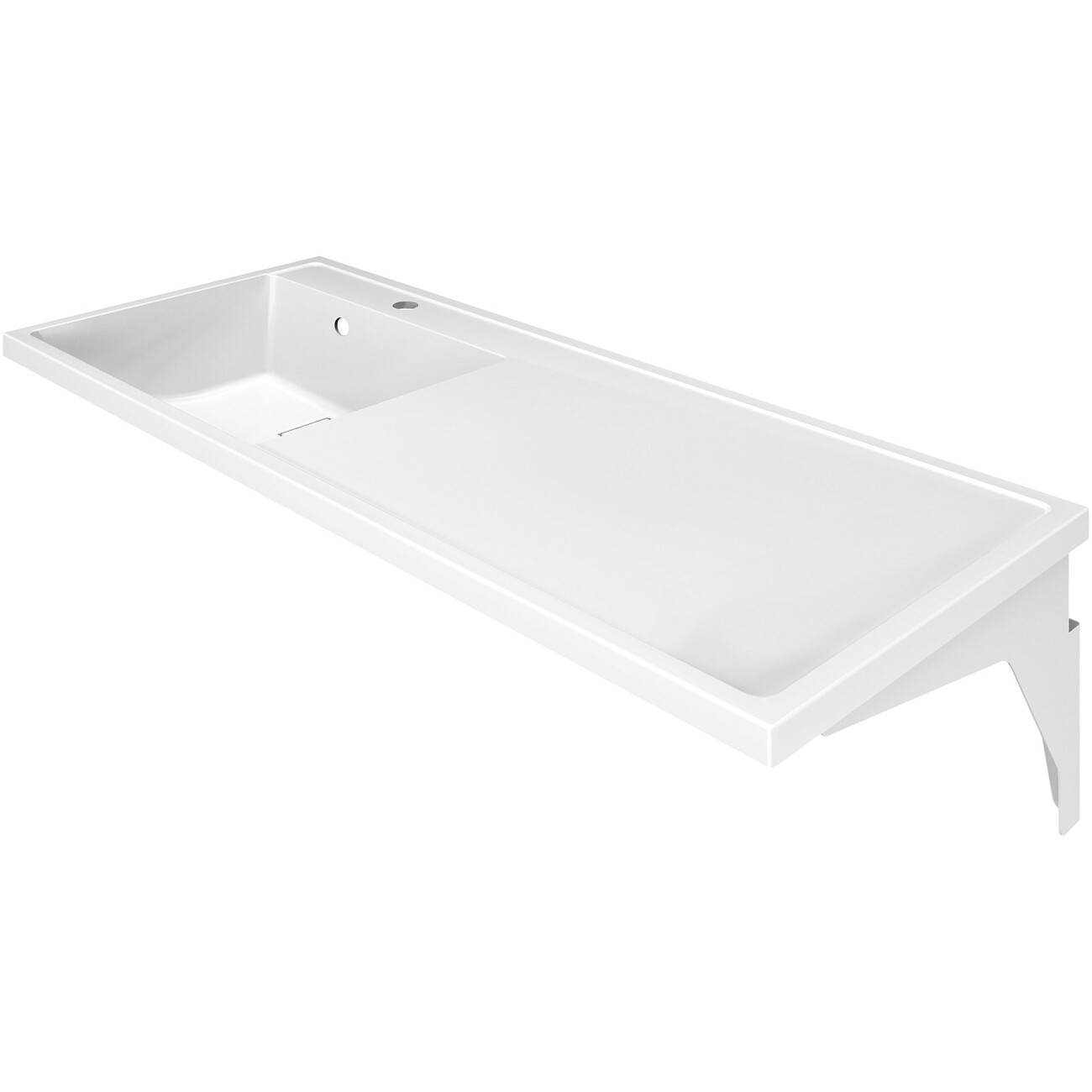 Раковина на стиральную машину со столешницей справа 50х110 см белая Stworki "Флом" SFnS1100L - изображение 7