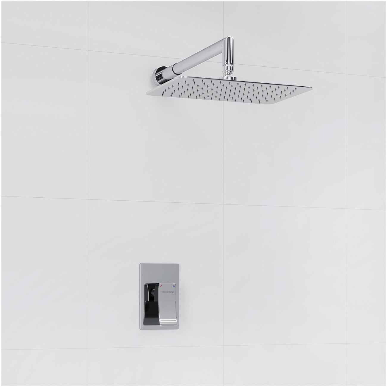 Душевой комплект встраиваемый с верхним душем хром Wasserkraft A12669 - изображение 2