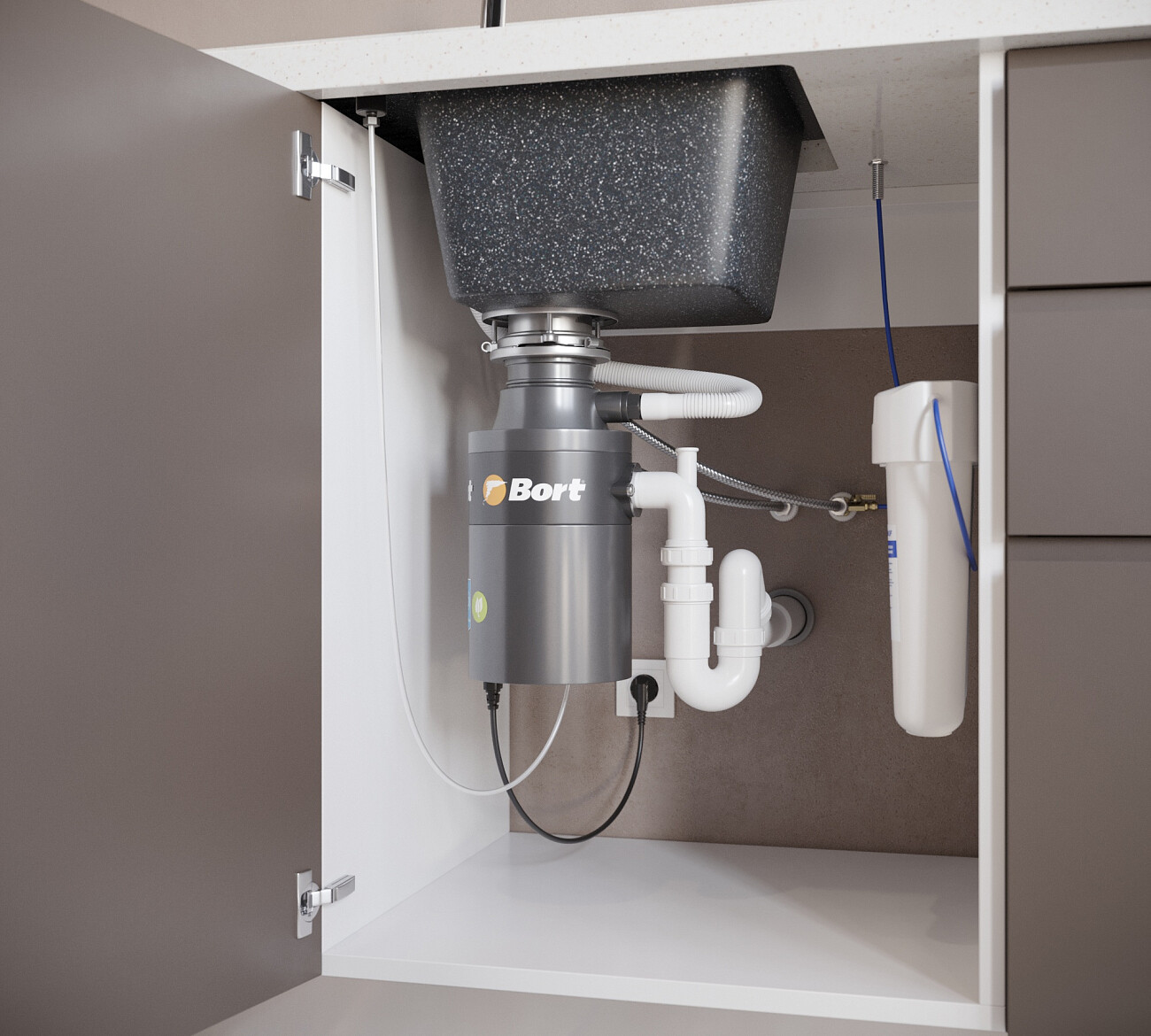 Мойка кухонная черная Domaci "Бьелла" DMC-20-308 - изображение 8