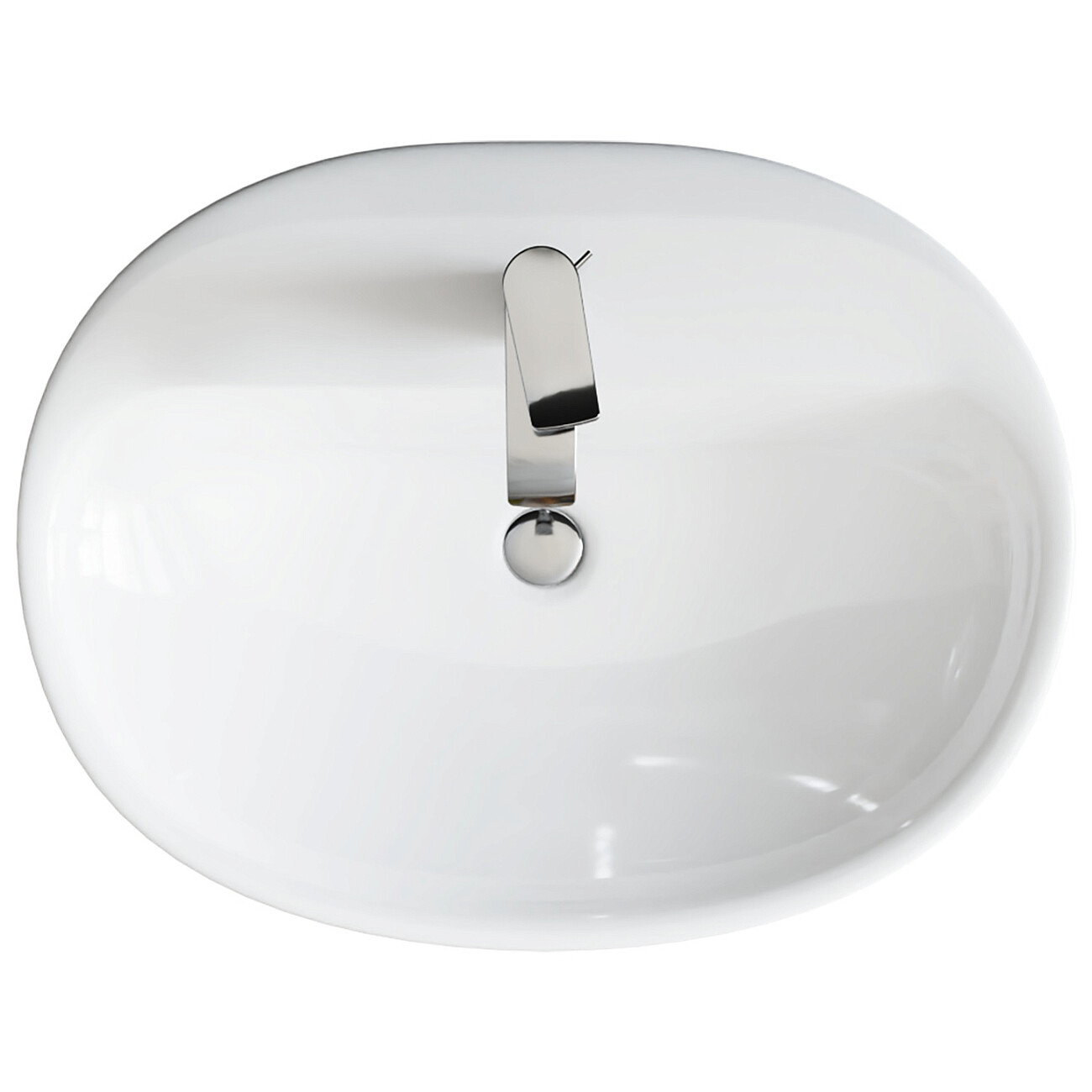 Умывальник мебельный белый EkoKerama Doppia 65 0116 - изображение 2