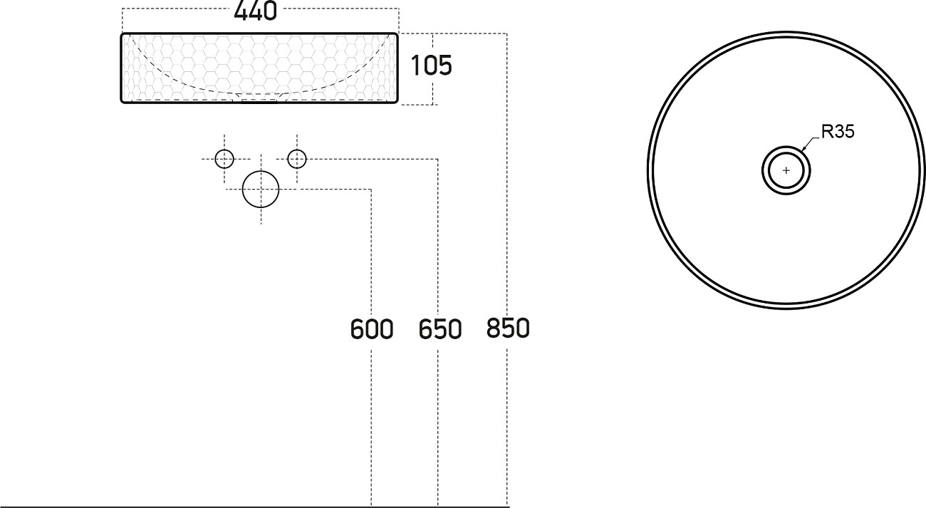 Раковина накладная керамическая круглая 40 см белая Stworki 3044-KL - изображение 2