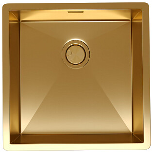 Кухонная мойка из нержавеющей стали 44х44 см брашированное золото Reflexion Como RX2044GD