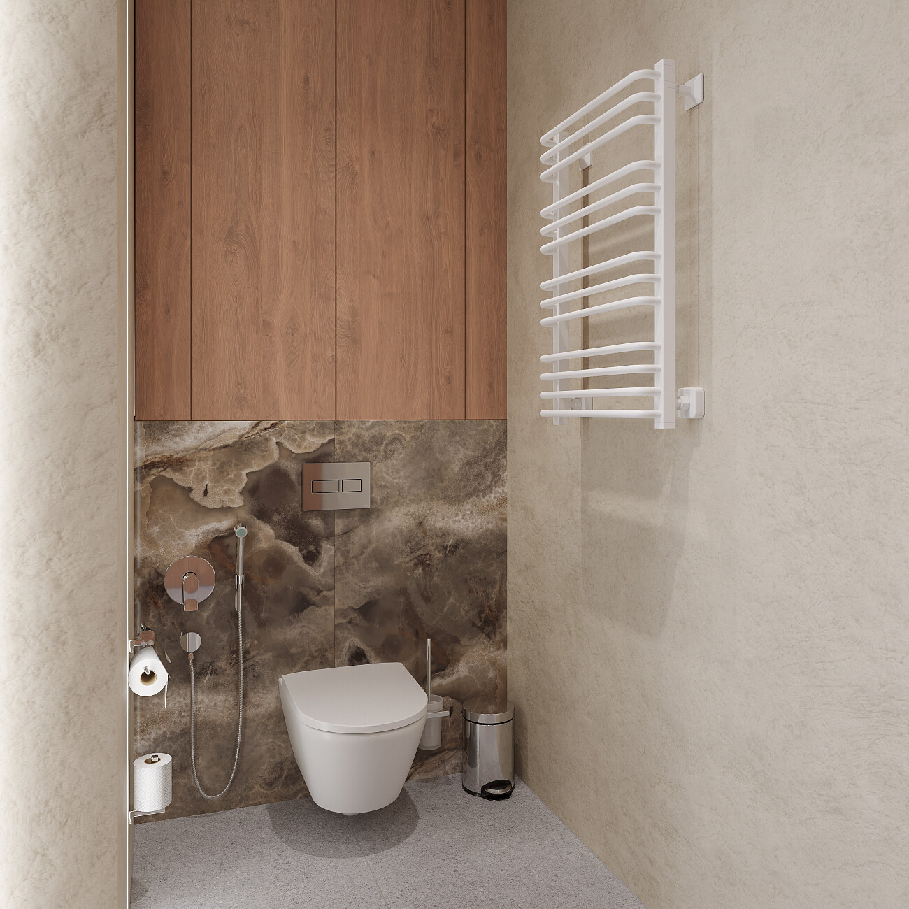 Полотенцесушитель водяной 80х50 см белый Ewrika "Кассандра" Pd 4656759179717 - изображение 4