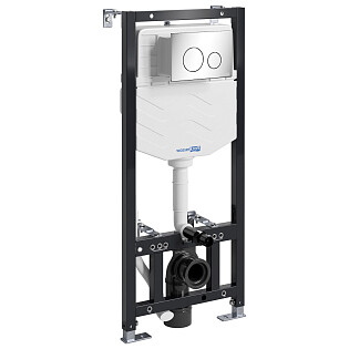 Инсталляция для подвесного унитаза с кнопкой смыва хром Aller 10TLT.010.ME.CH02