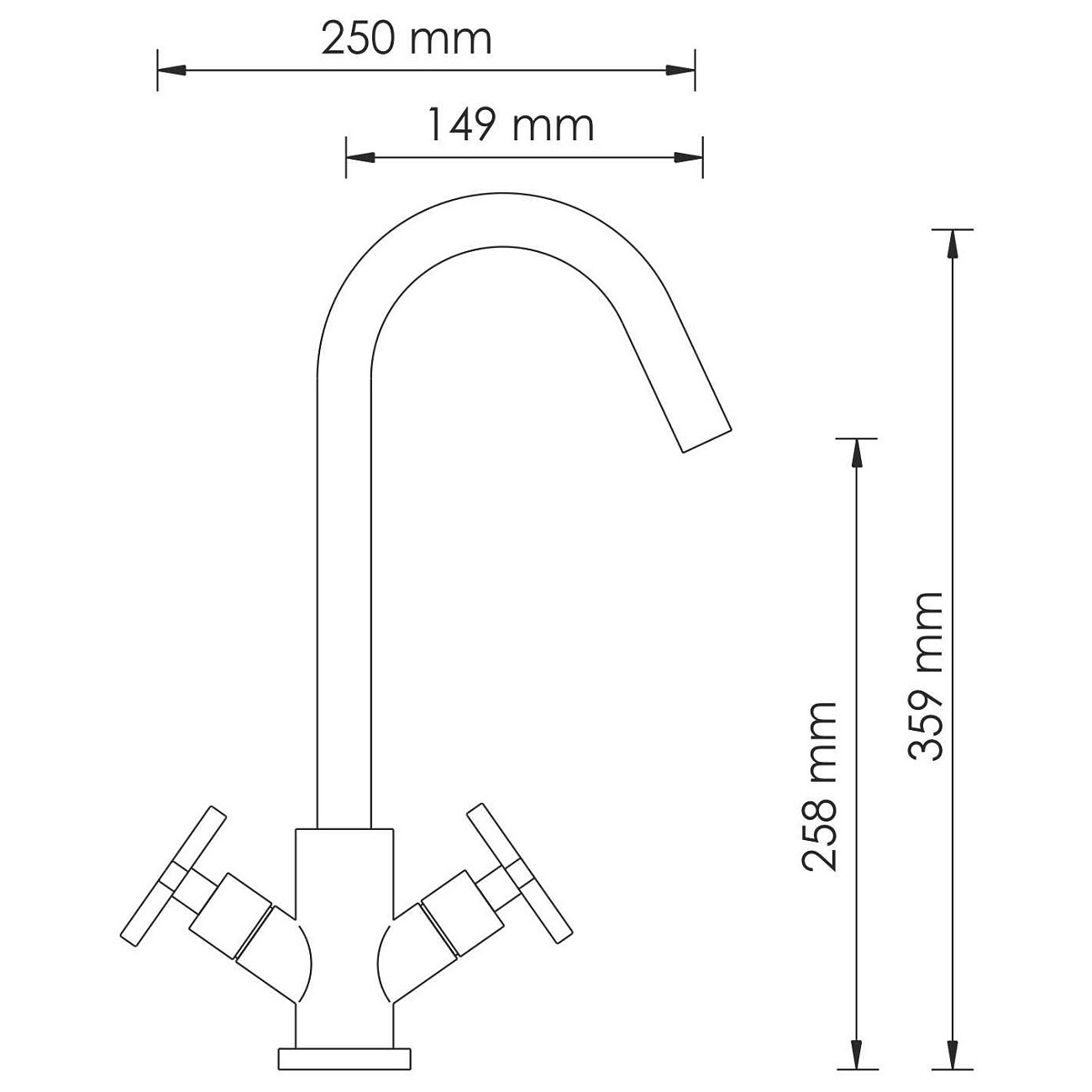 Смеситель для кухни из латуни хром Wasserkraft 7847 - изображение 11