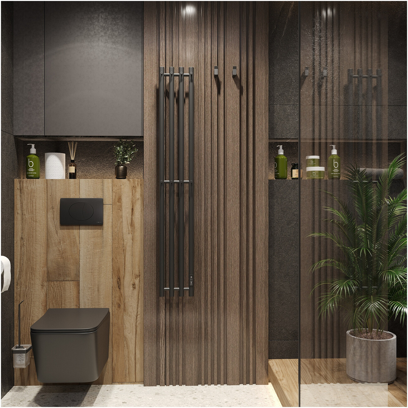 Полотенцесушитель электрический 140х21 см черный Ewrika "Пенелопа Х4" 4657812419917 - изображение 3