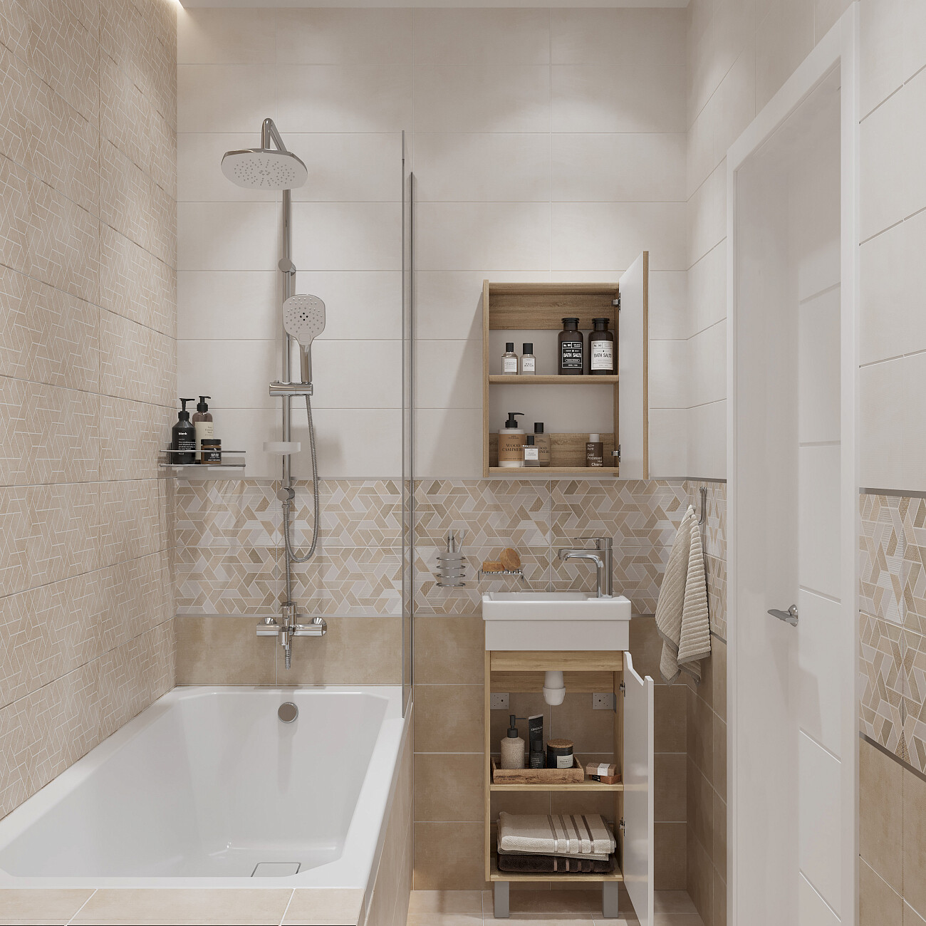 Душевая стойка с верхним душем хром Stworki "Хадстен" XA-05cr - изображение 4