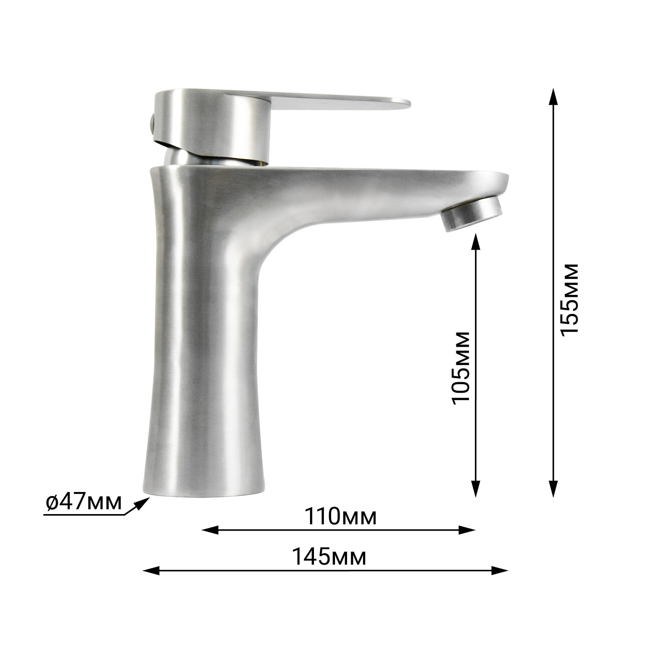 Смеситель для кухни однорычажный сталь Juguni Luxe Parus 0402.452 - изображение 6