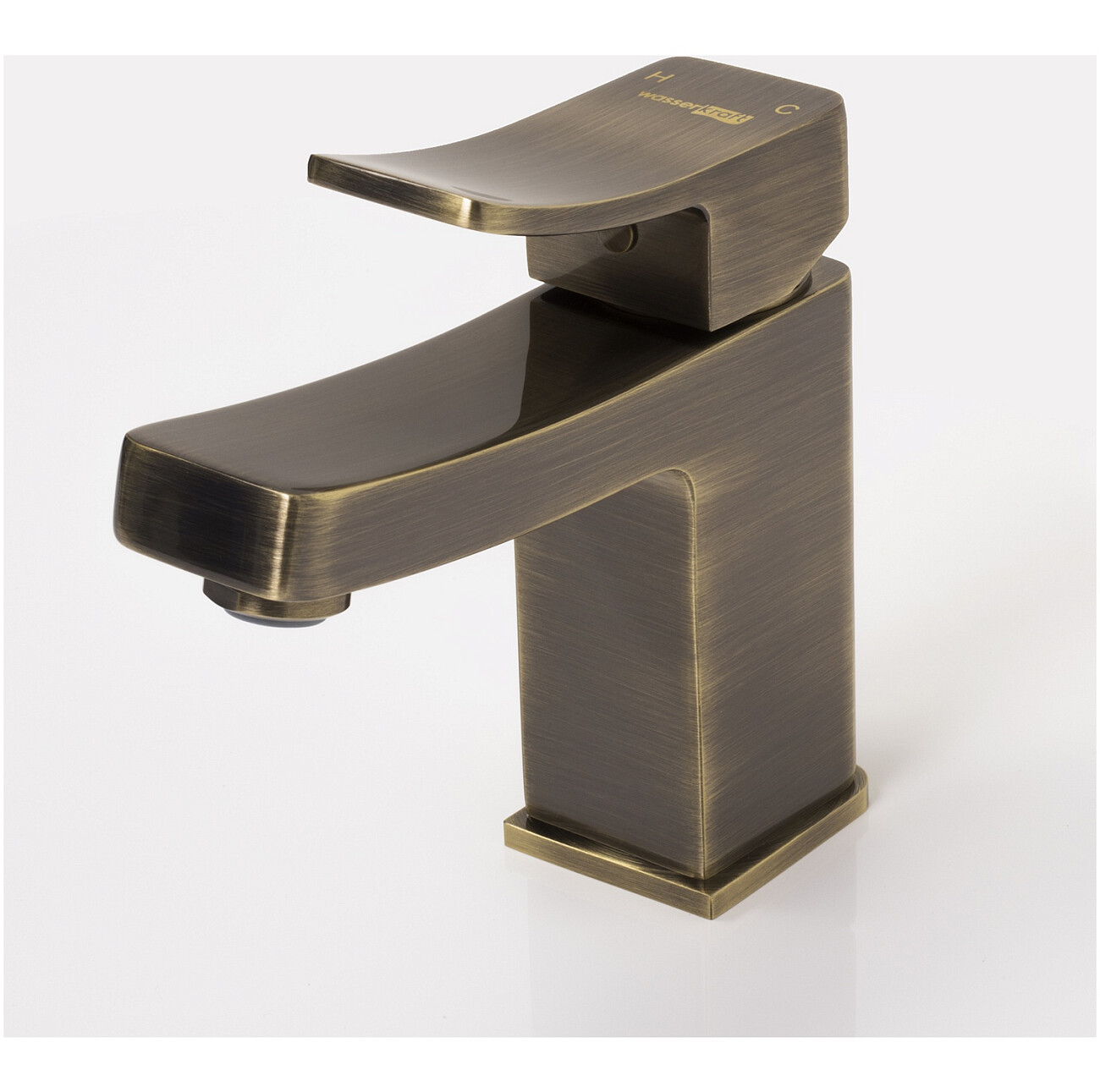 Смеситель для раковины из латуни светлая бронза Wasserkraft 1603 - изображение 9