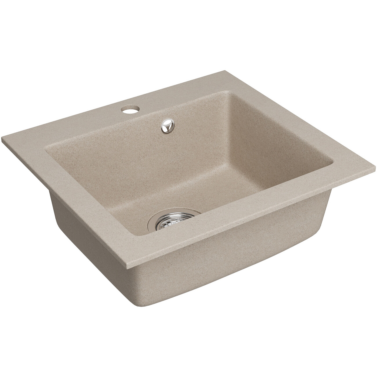 Мойка кухонная из искусственного гранита бежевая Domaci "Верона" 48-44 бежевая - изображение 7