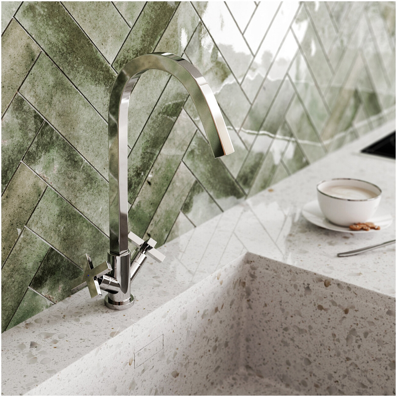 Смеситель для кухни из латуни хром Wasserkraft 7847 - изображение 2