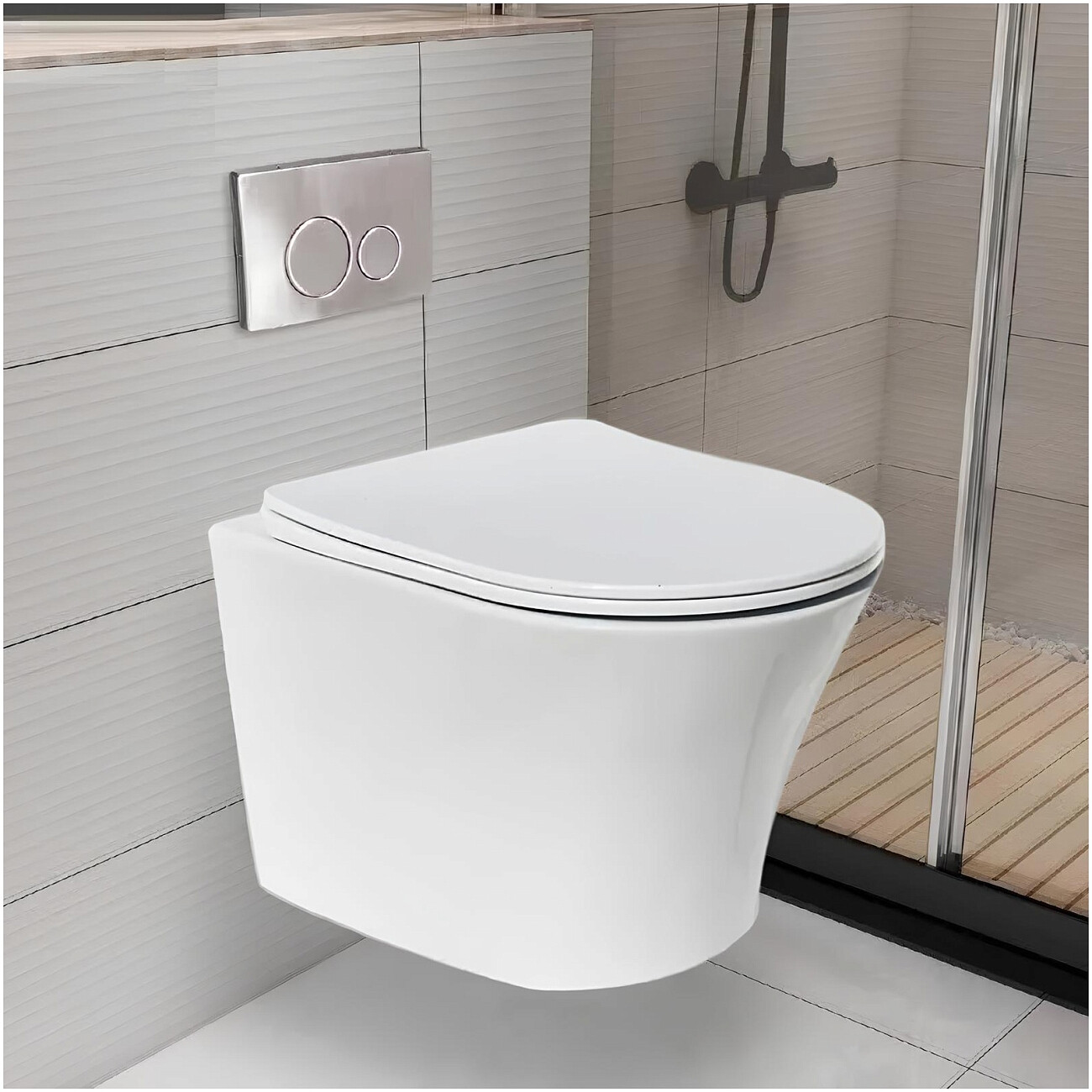 Унитаз подвесной безободковый белый Cerutti SPA Adige Aria CT7837 - изображение 3