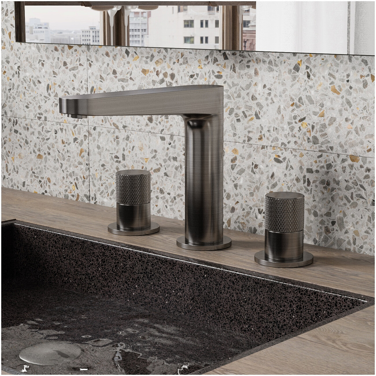 Смеситель для раковины встраиваемый из латуни никель Wasserkraft 6435 - изображение 5