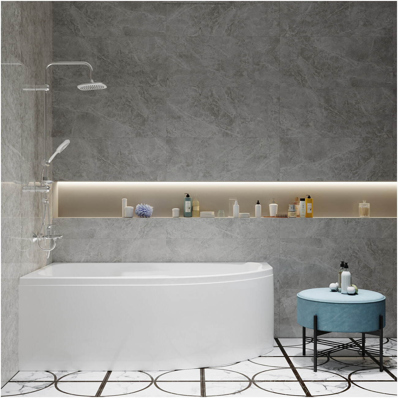 Ванна акриловая 170x95 см с каркасом белая Diwo "Сочи L" Щ0000055217, Щ0000055243 - изображение 8