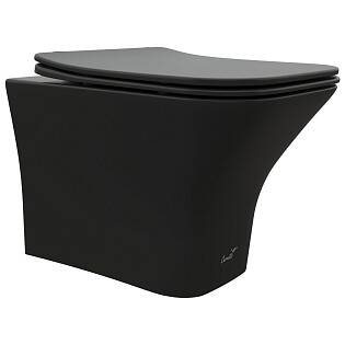 Унитаз подвесной безободковый черный матовый Cerutti SPA Vettore Aria MB CT7506