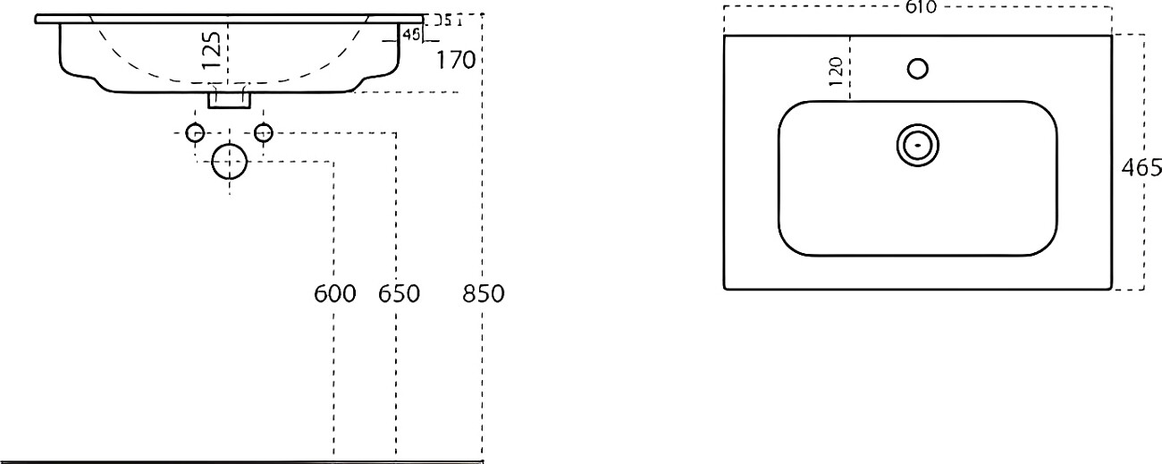Раковина накладная керамическая прямоугольная 47х61 см белая Stworki "Гриндстед" 43061-KL - изображение 2