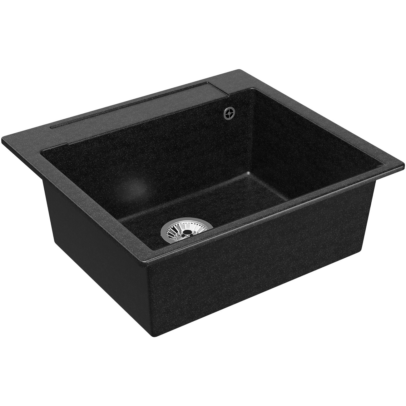 Мойка кухонная из искусственного мрамора прямоугольная 51х56 см черная Domaci "Савона" PA 560 - изображение 5