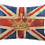 Большая подушка с британским флагом Crown Blue