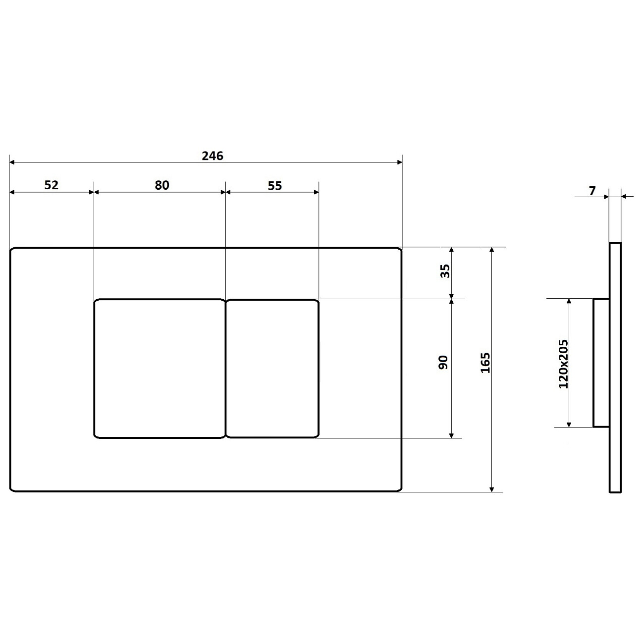 Кнопка смыва для инсталляций матовая сталь Cerutti SPA CR03BS CT8969 - изображение 3