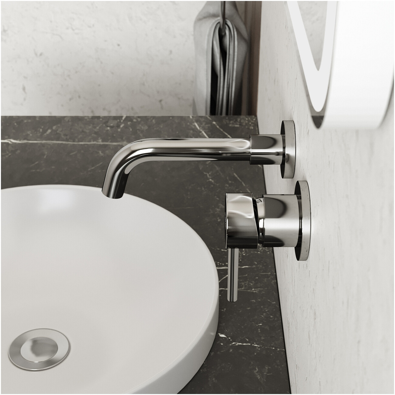 Смеситель для раковины встраиваемый хром Stworki "Эстерсунд" S31040CR - изображение 6