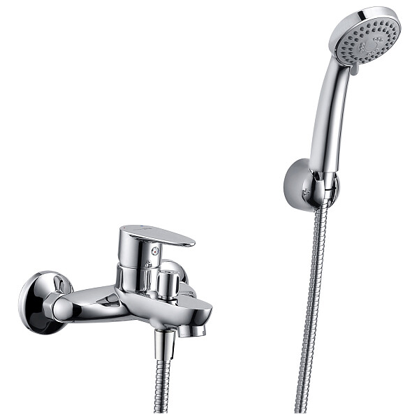 Душевой комплект с лейкой и коротким изливом хром Wasserkraft Leine 3501 - изображение 1