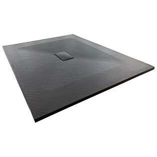 Душевой поддон из стеклопластика прямоугольный 100х120 см черный Wasserkraft Elbe 74T10