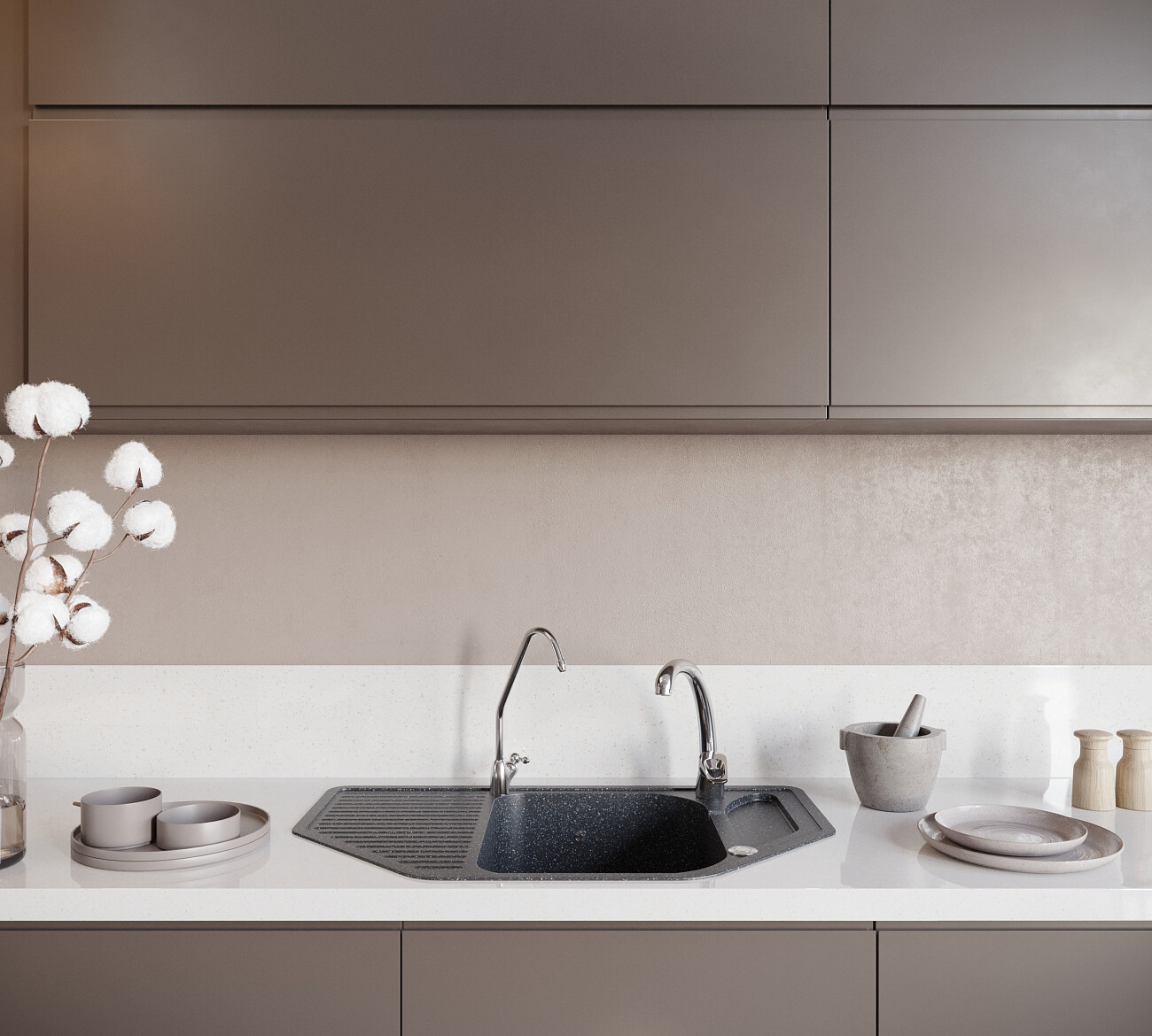 Мойка кухонная черная Domaci "Бьелла" DMC-10-308 - изображение 5