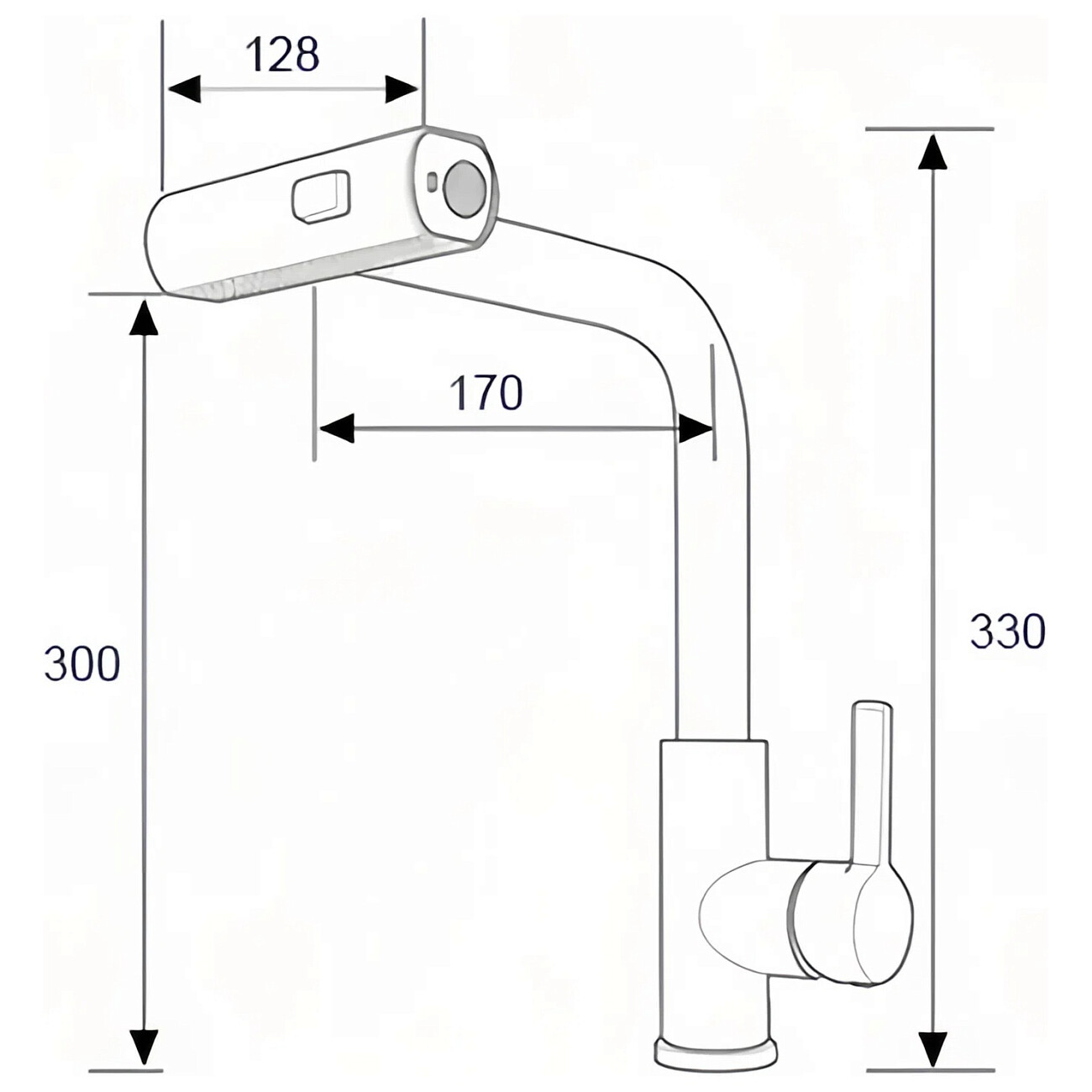 Смеситель из нержавеющей стали для кухни черный Sophia Boch Mann 10432 - изображение 3