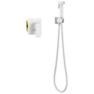 Гигиенический душ с встраиваемым смесителем белый матовый Timo Selene 2089-16SM