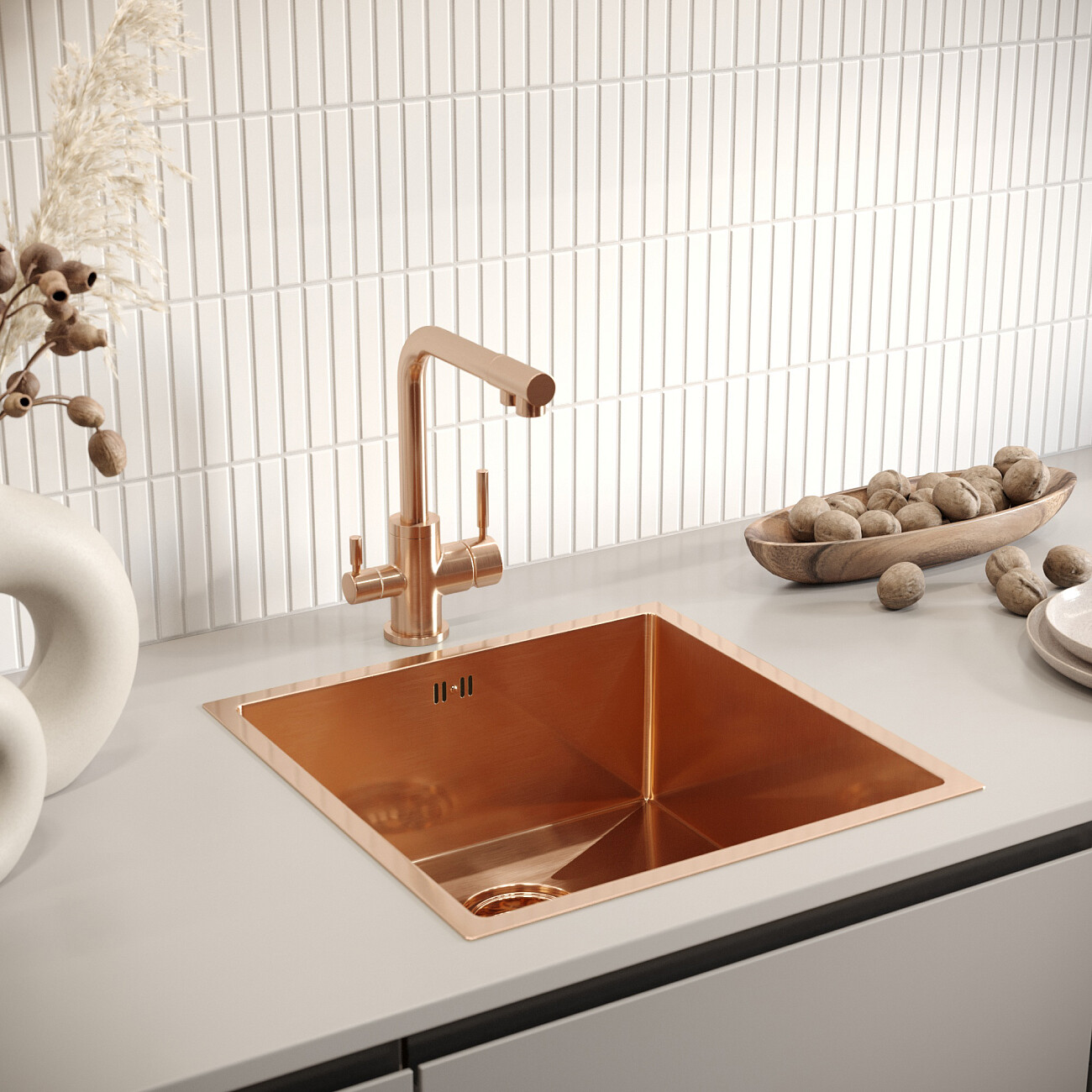 Смеситель для кухни с изливом для фильтрованной воды бронзовый Domaci "Равенна" DCB 3003N - изображение 3