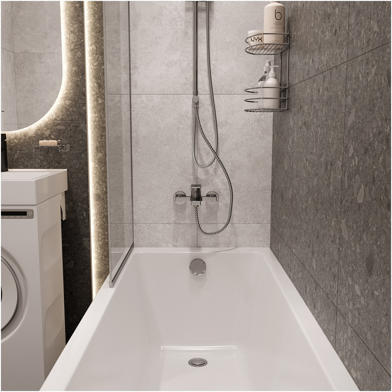 Смеситель для ванны с душем настенный хром Stworki "Олланд" S01100CR - изображение 6