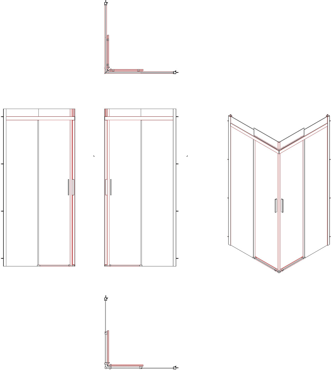 Душевой уголок квадратный 100х100 см хром Artemis Agave Slim 230 6.915.100.0230.100.10.88 - изображение 9