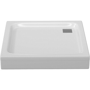 Поддон для душа акриловый квадратный с экраном 90х90 см белый Diwo DS-square