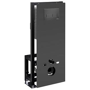 Инсталляция для подвесного унитаза с кнопкой смыва черная Glan 66TLT.010.ME.BL.MB03