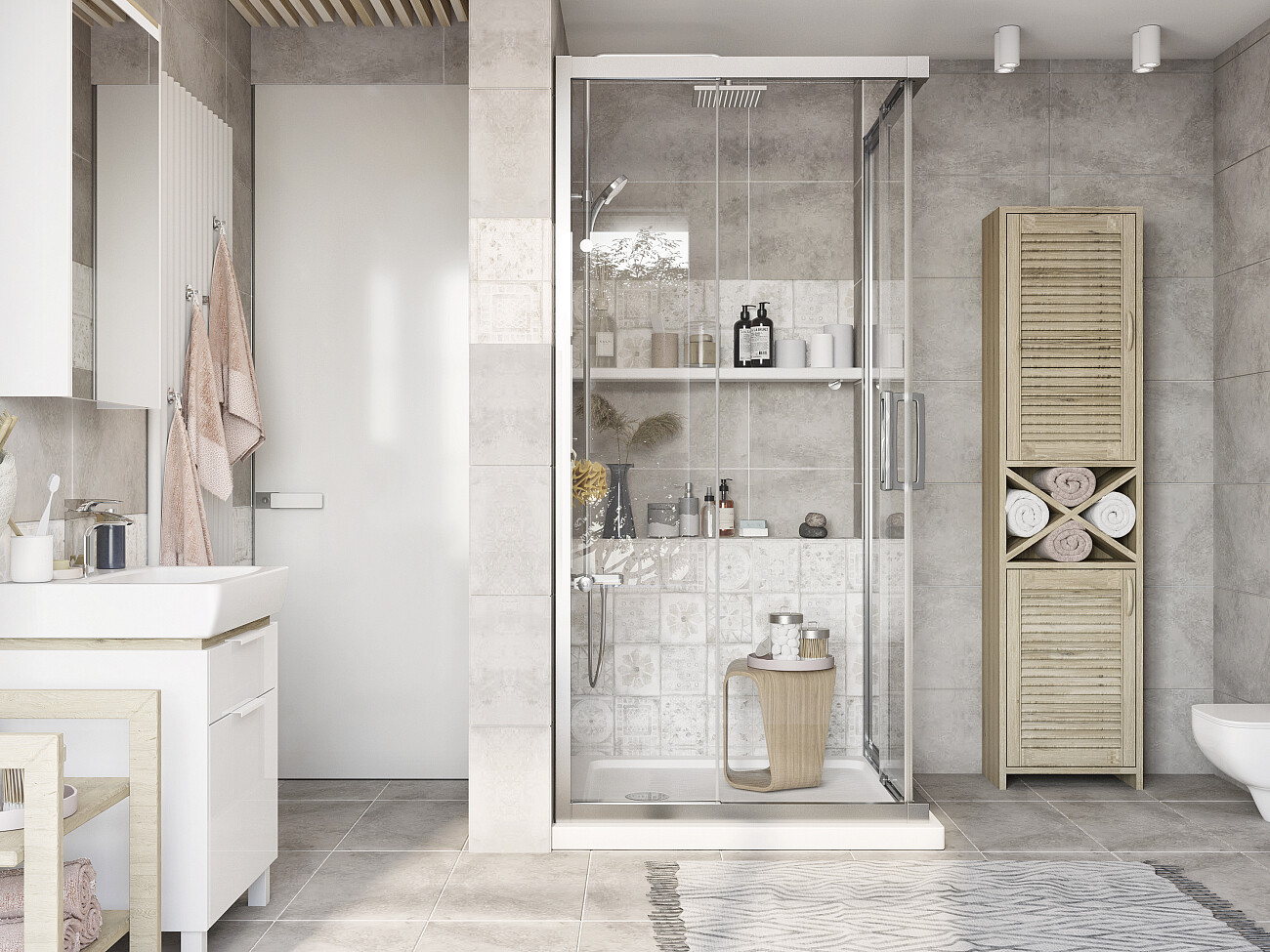 Душевой уголок квадратный 120x120 см хром Stworki "Дублин" - изображение 5