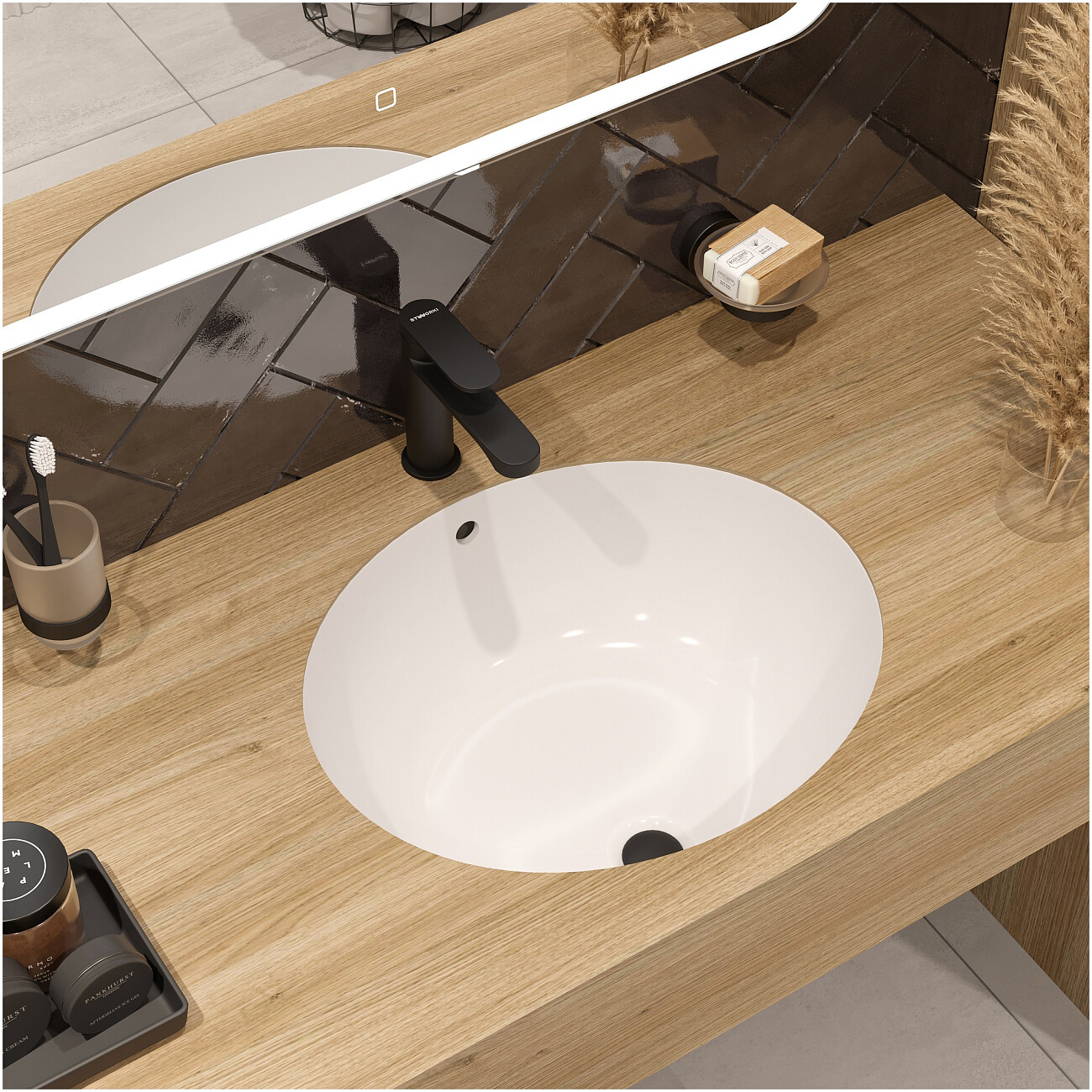 Раковина встраиваемая 40х49 см белая Stworki "Копенгаген" S42411WH - изображение 5