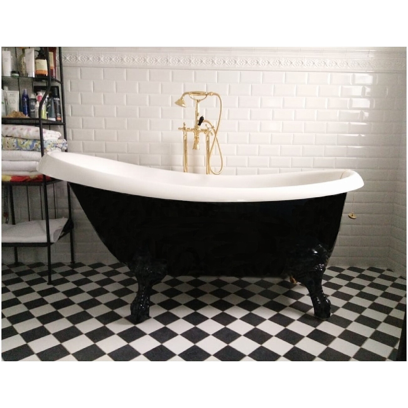 Ванна акриловая 157x77 см на львиных лапах черная Ceruttispa CLASSIC150MB CT9975 - изображение 2