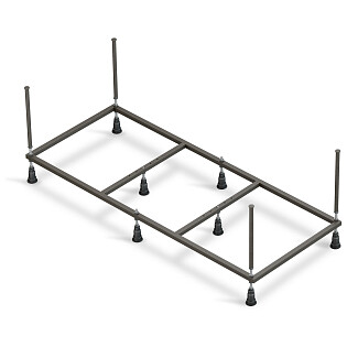 Рама для ванны стальная 170 см черная Cersanit K-RW-SANTANA*170n