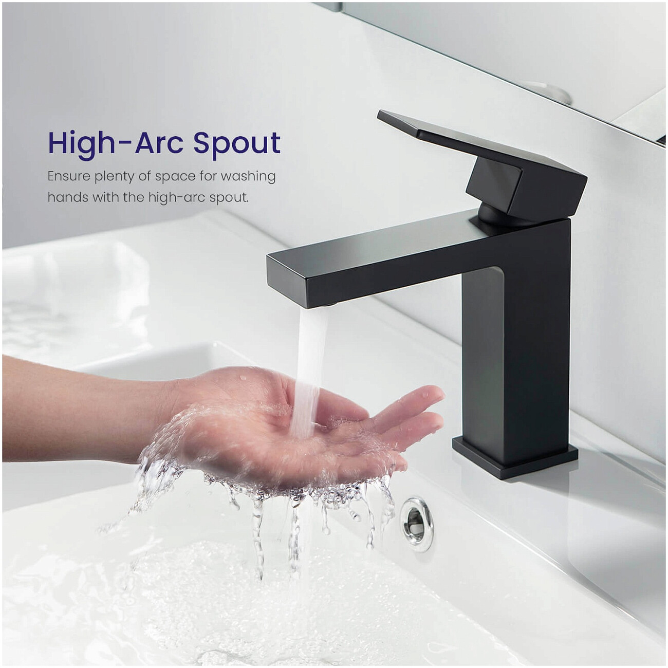 Смеситель для раковины черный Timo Selene 2061-03F - изображение 2