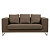 Диван Dadone большой прямой коричневый